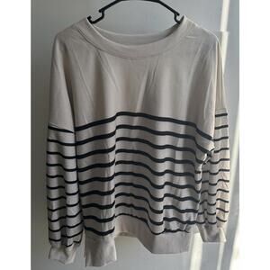 Zeagoo Women’s Striped Crew Neck Sweatshirt Size Medium